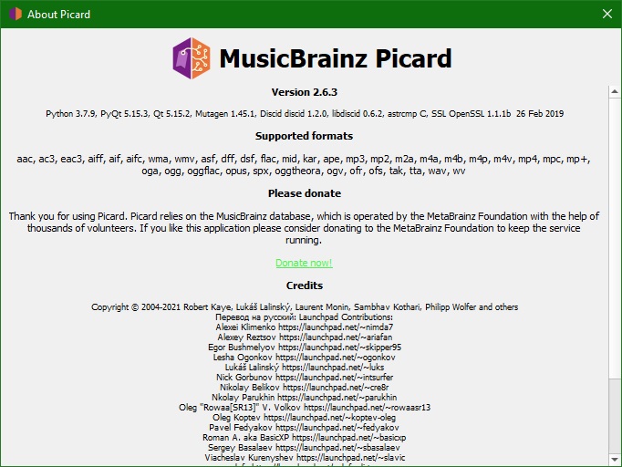 MusicBrainz Picard скачать на русском