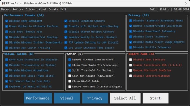 ET Optimizer